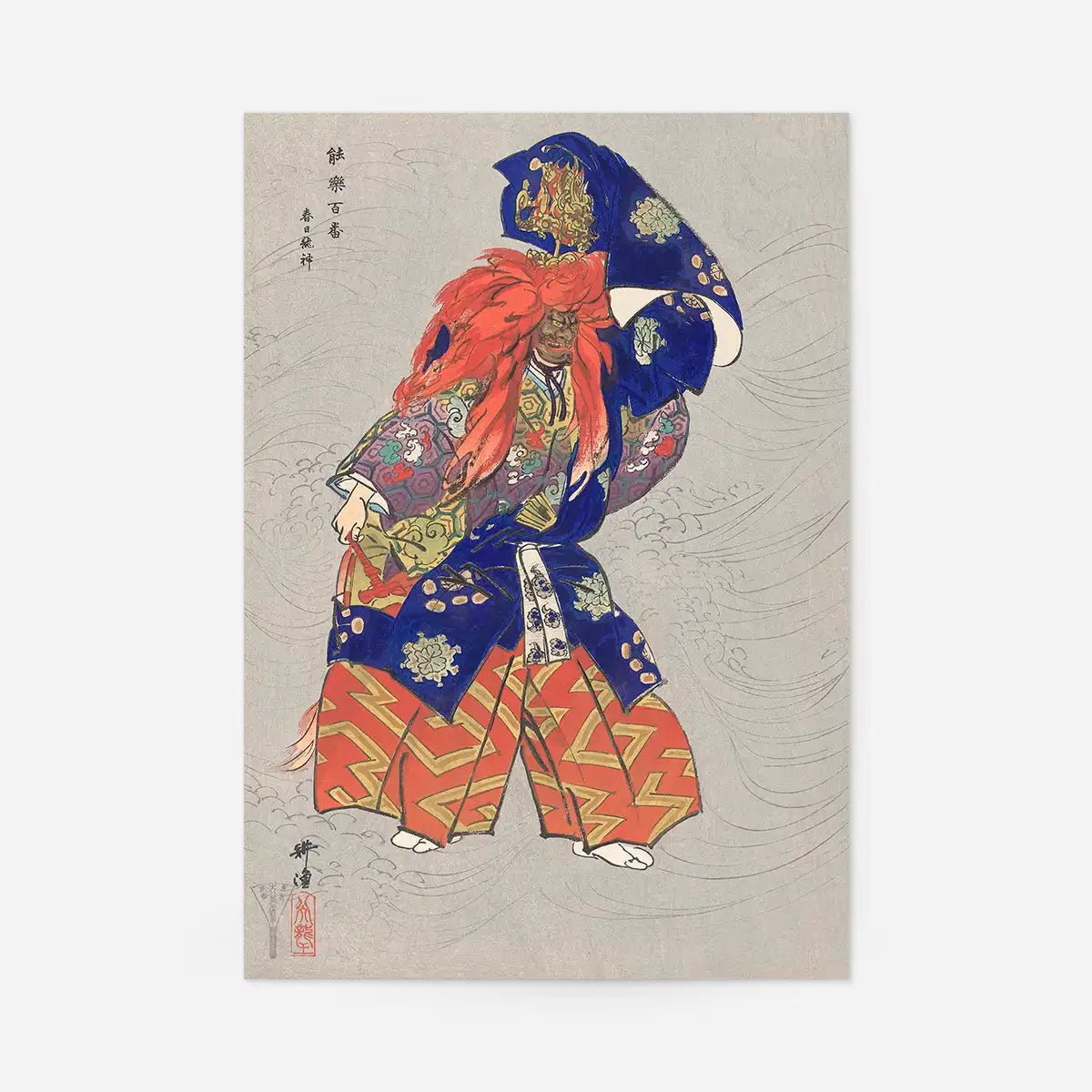 Japanese Actor as Dragon God by Kogyo Tsukioka