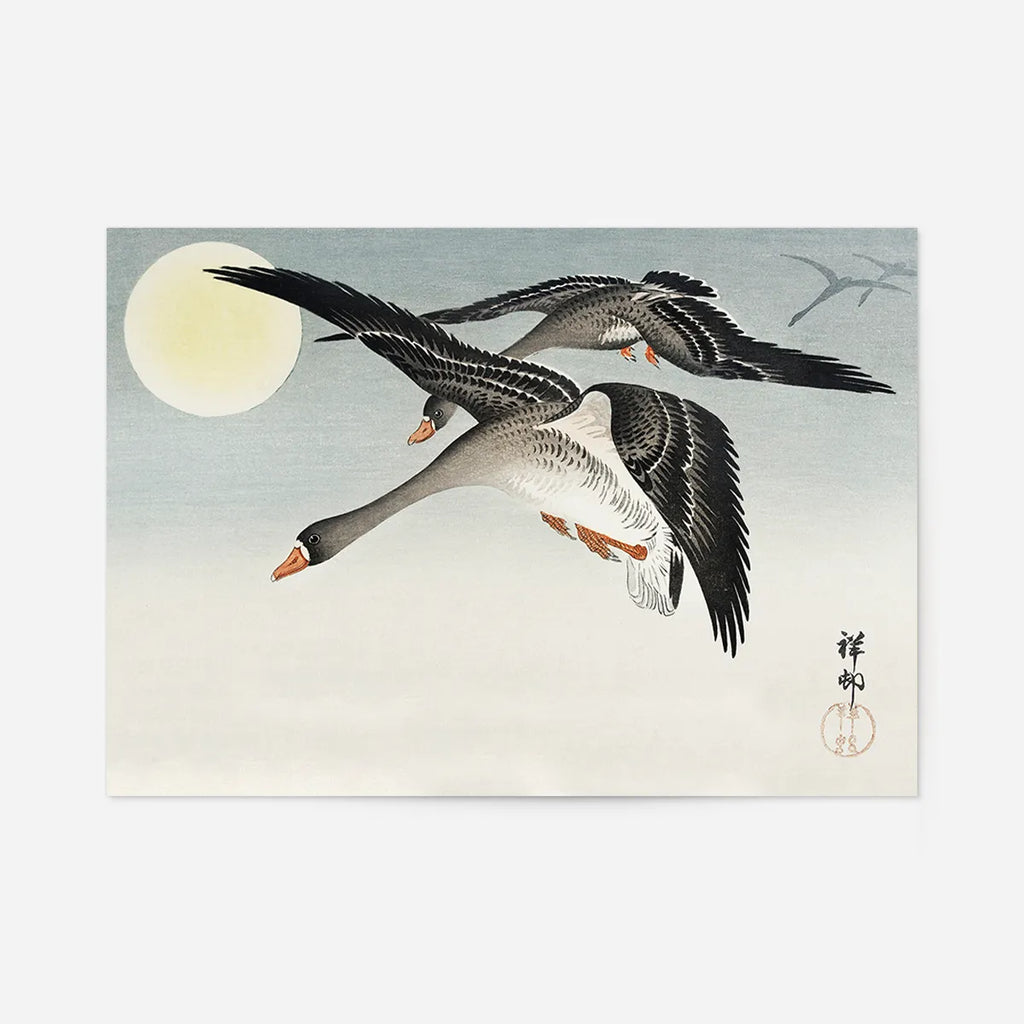 Birds at Full Moon Ohara Koson