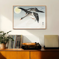 Birds at Full Moon by Ohara Koson