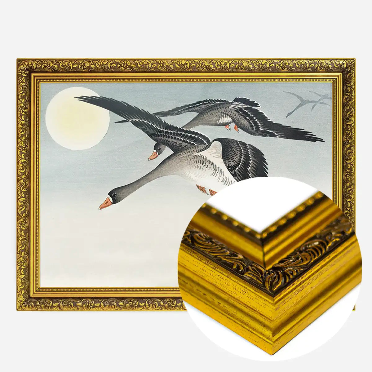 Birds at Full Moon by Ohara Koson