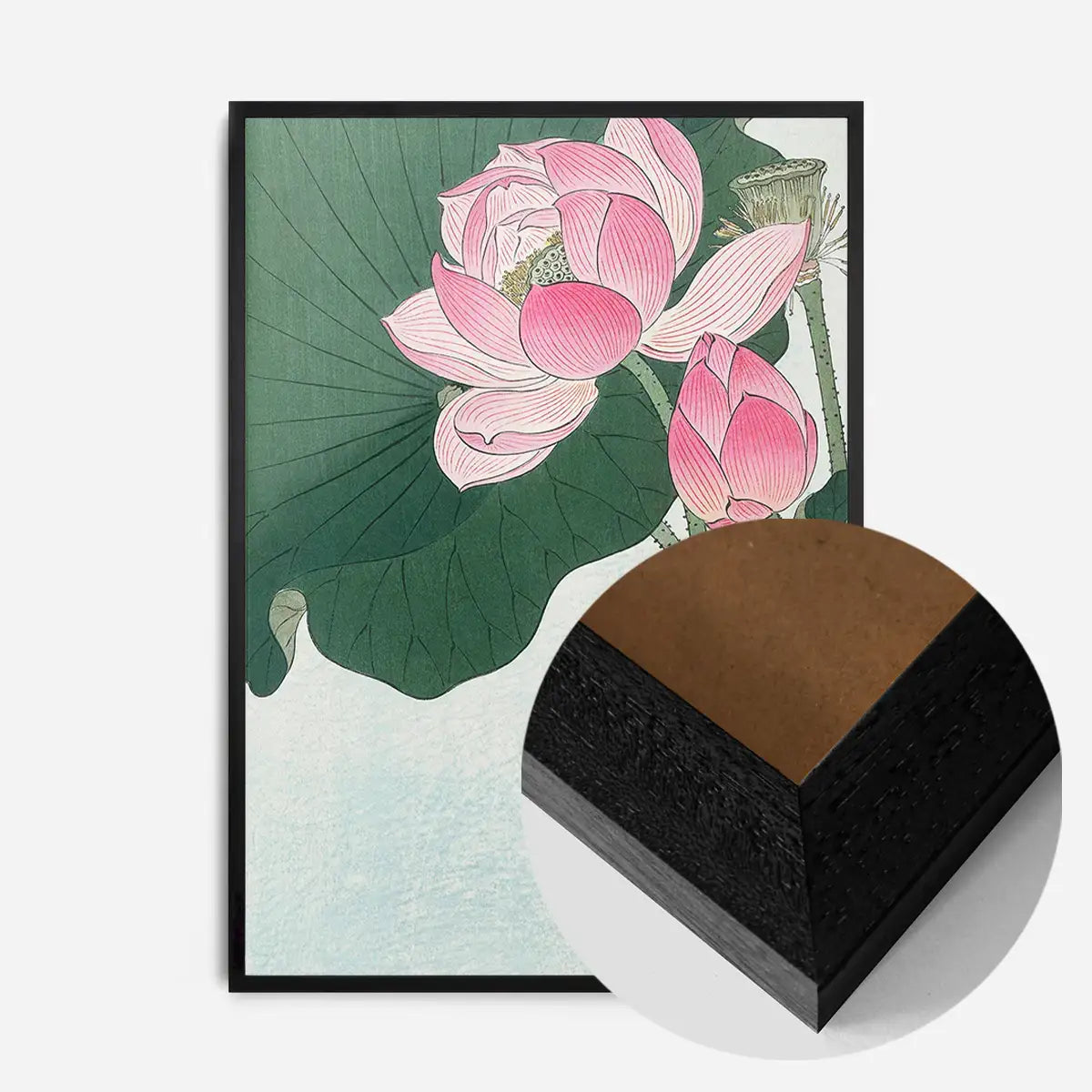 Blooming Lotus Flowers by Ohara Koson
