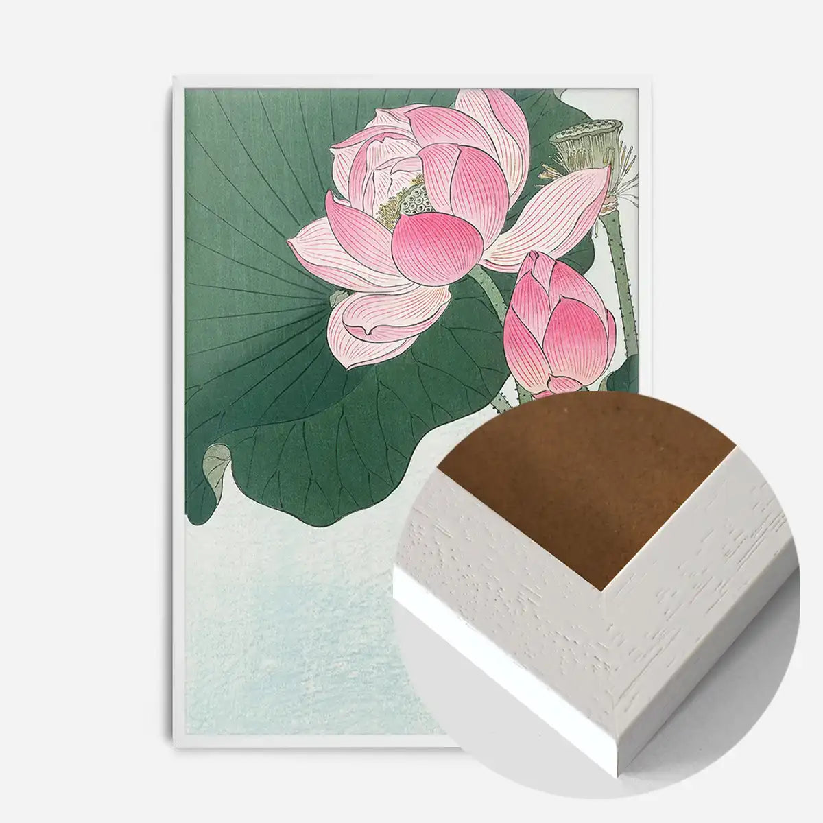 Blooming Lotus Flowers by Ohara Koson