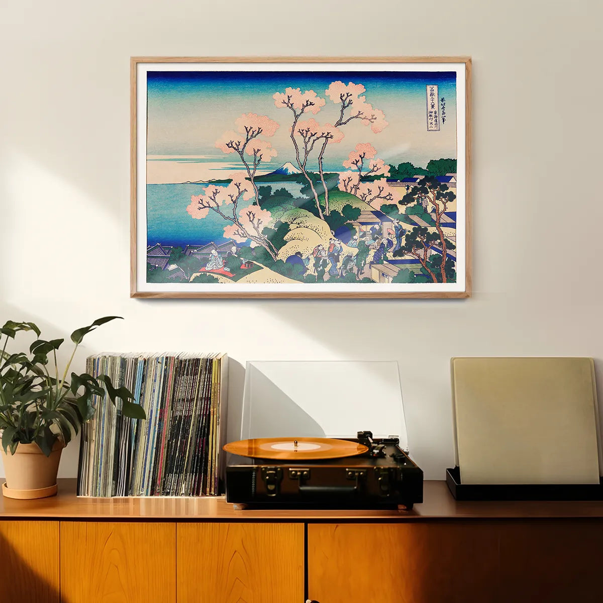 Goten-Yama Hill on the Tokaido by Katsushika Hokusai Flowers Print