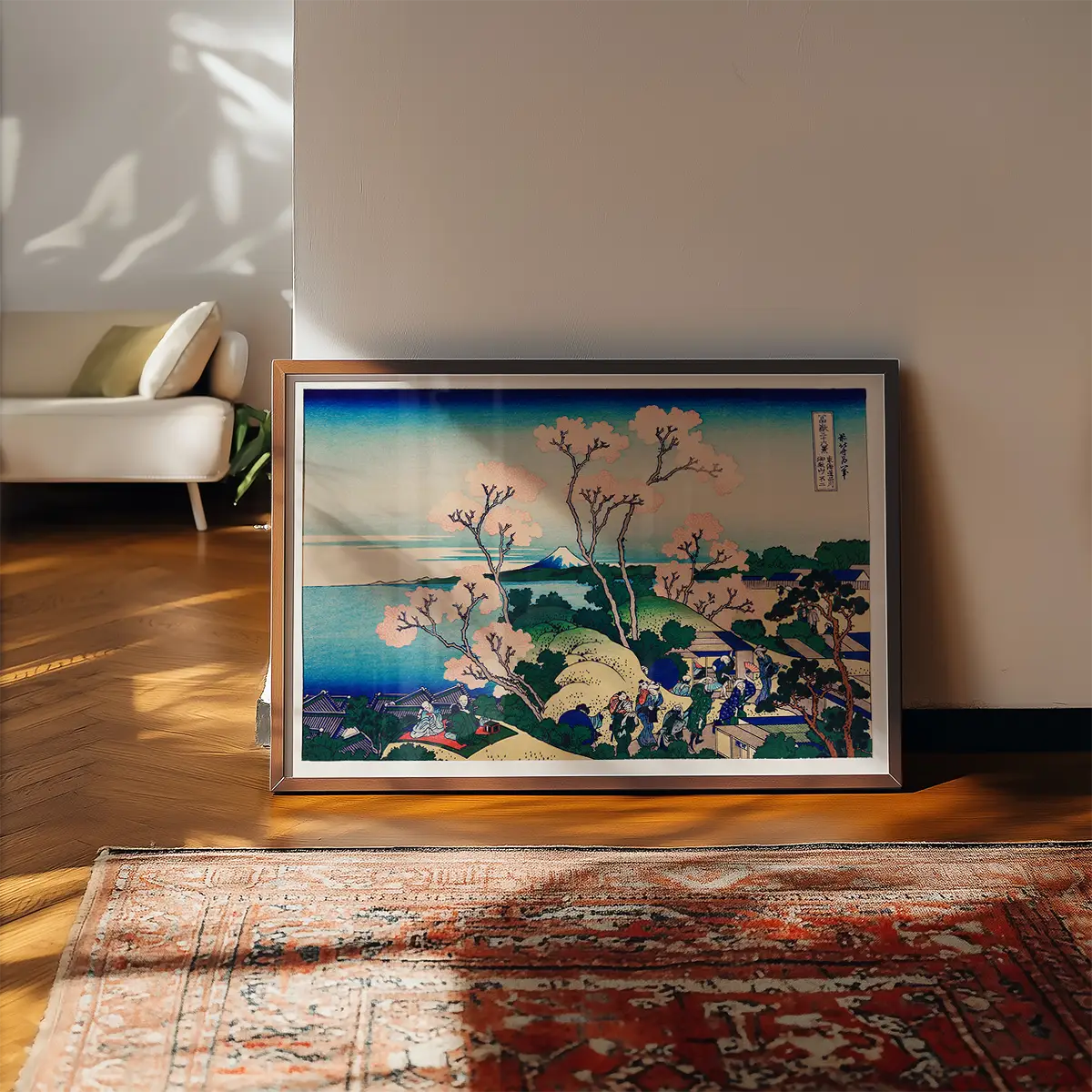 Goten-Yama Hill on the Tokaido by Katsushika Hokusai Flowers Print