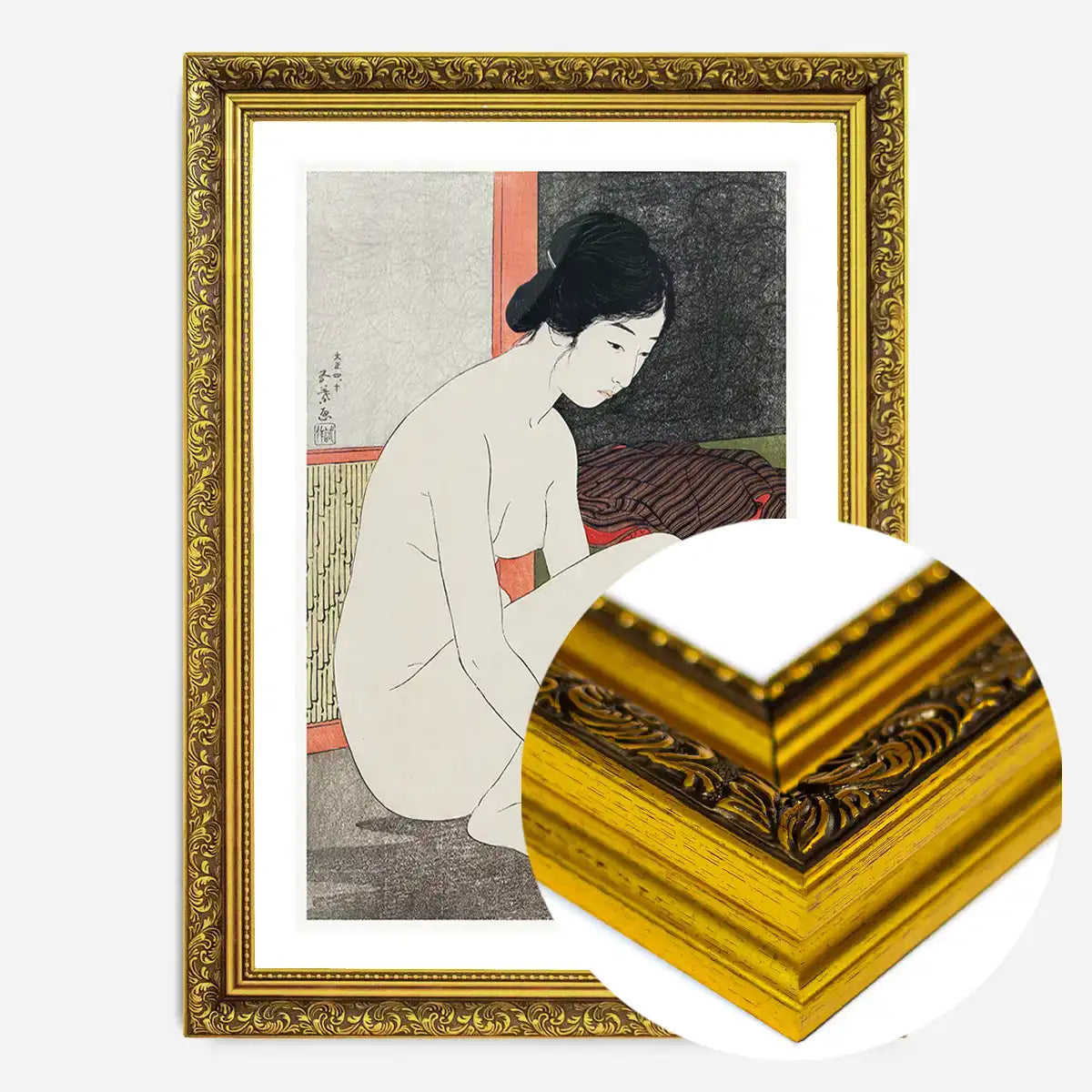 Woman at the Bath by Hashiguchi Goyo