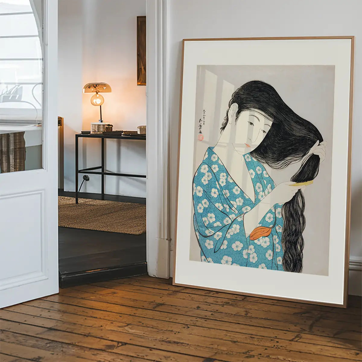 Woman Combing Hair by Hashiguchi Goyo