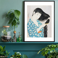 Woman Combing Hair by Hashiguchi Goyo