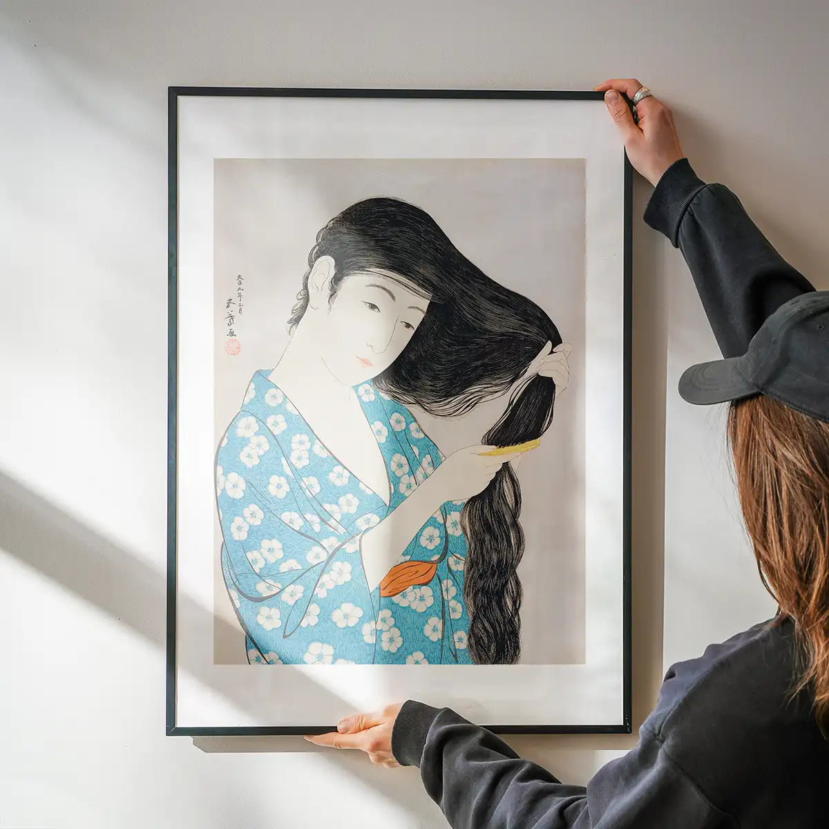 Woman Combing Hair by Hashiguchi Goyo