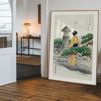 Japanese Woman Walking by Ogata Gekko