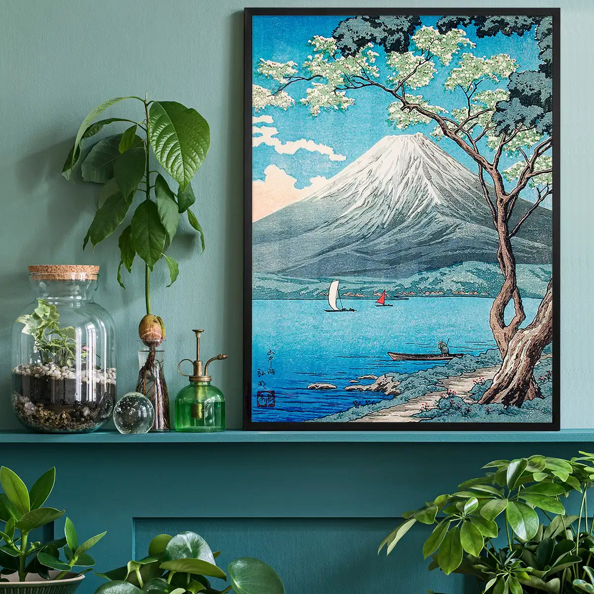 Mount Fuji from Lake Yamanaka print by Hiroaki Takahashi