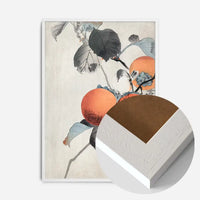 Nuthatcher atop Persimmons by Ohara Koson