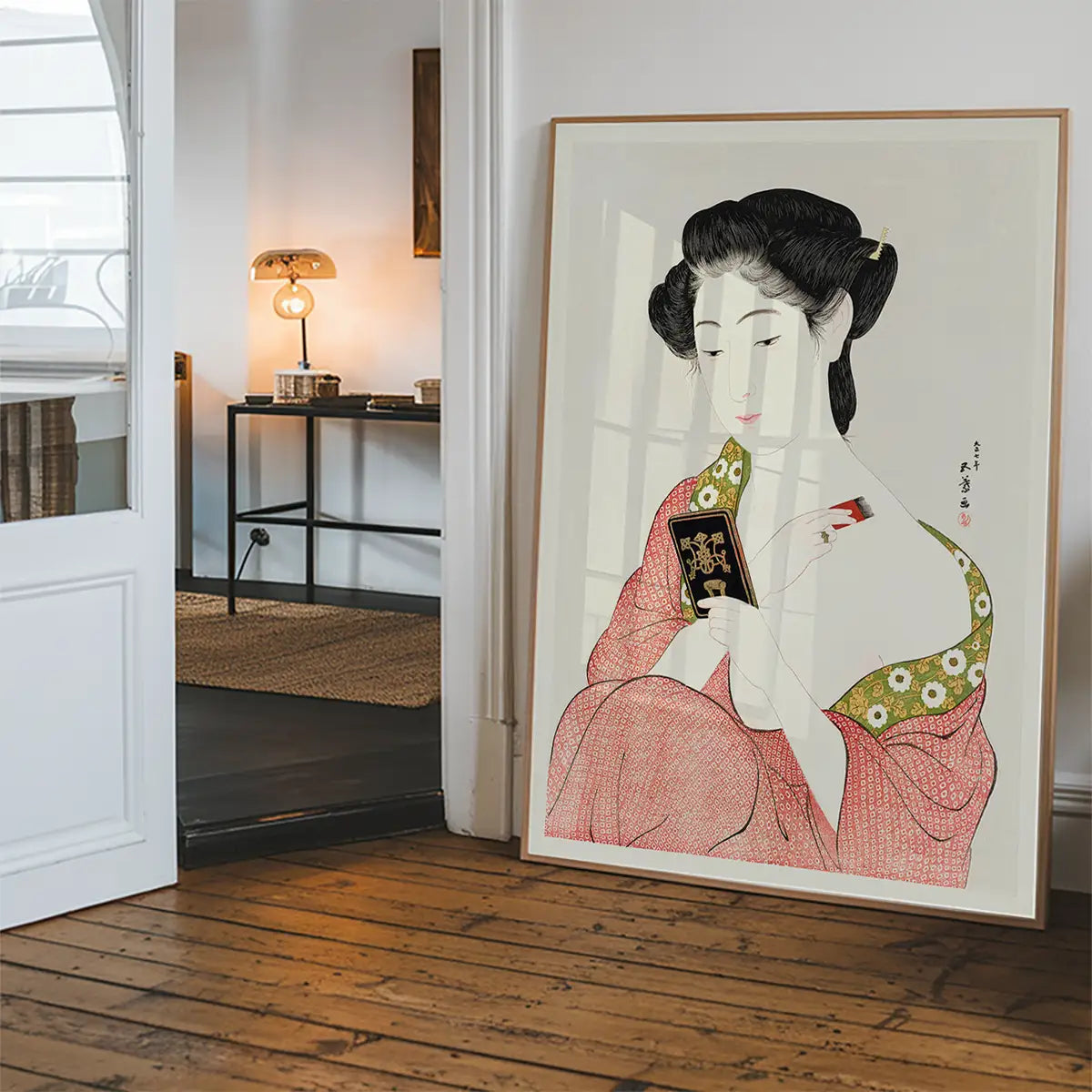 Woman Applying Powder by Goyo Hashiguchi