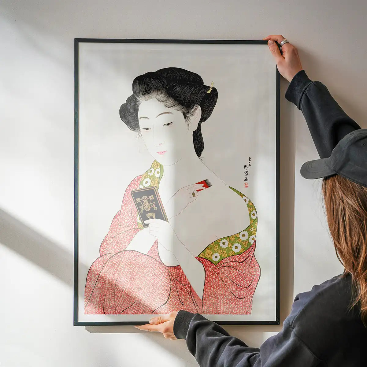 Woman Applying Powder by Goyo Hashiguchi