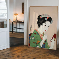 Woman Applying Rouge by Goyo Hashiguchi