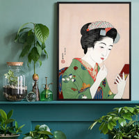 Woman Applying Rouge by Goyo Hashiguchi