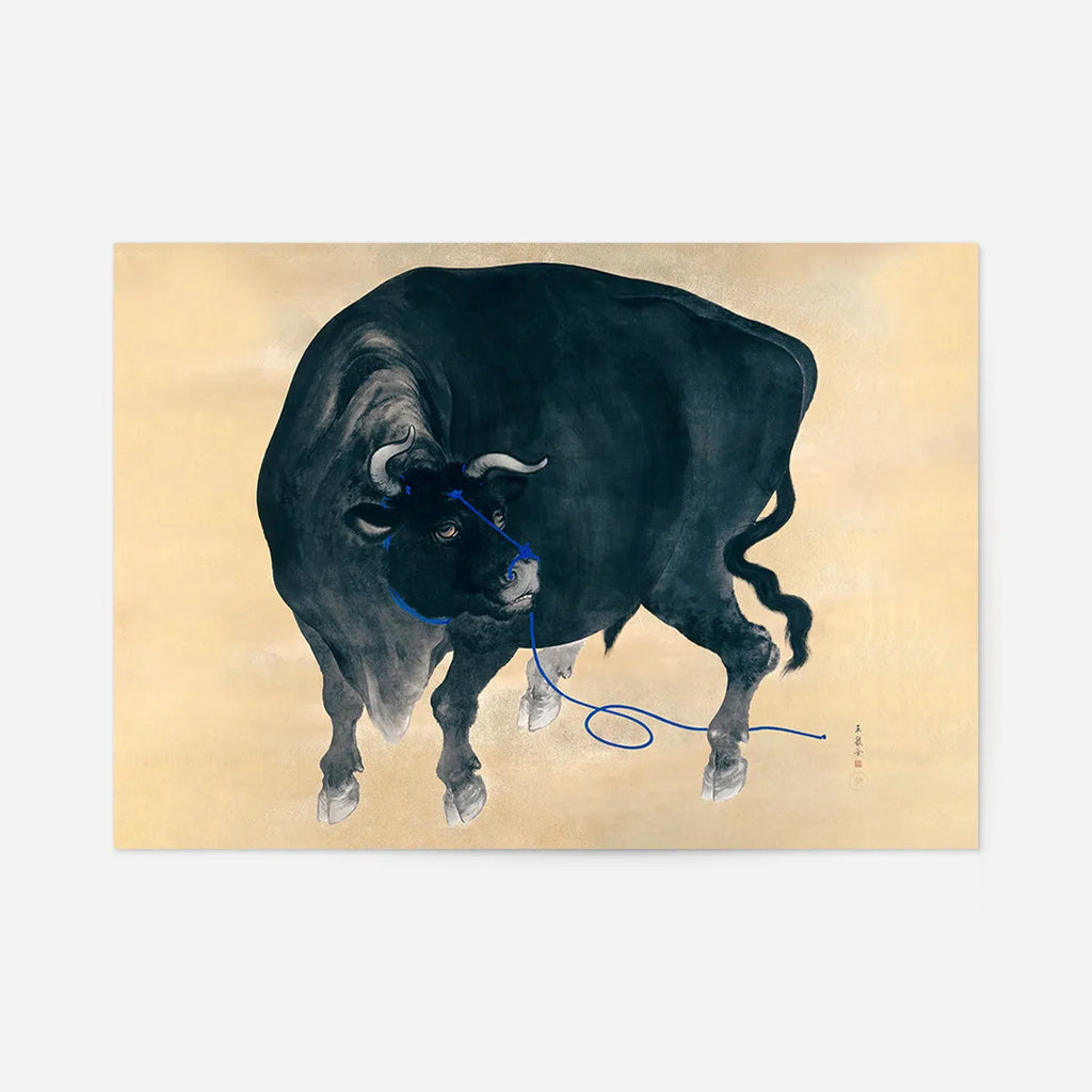 bull Japanese painting Mochizuki Gyokusen