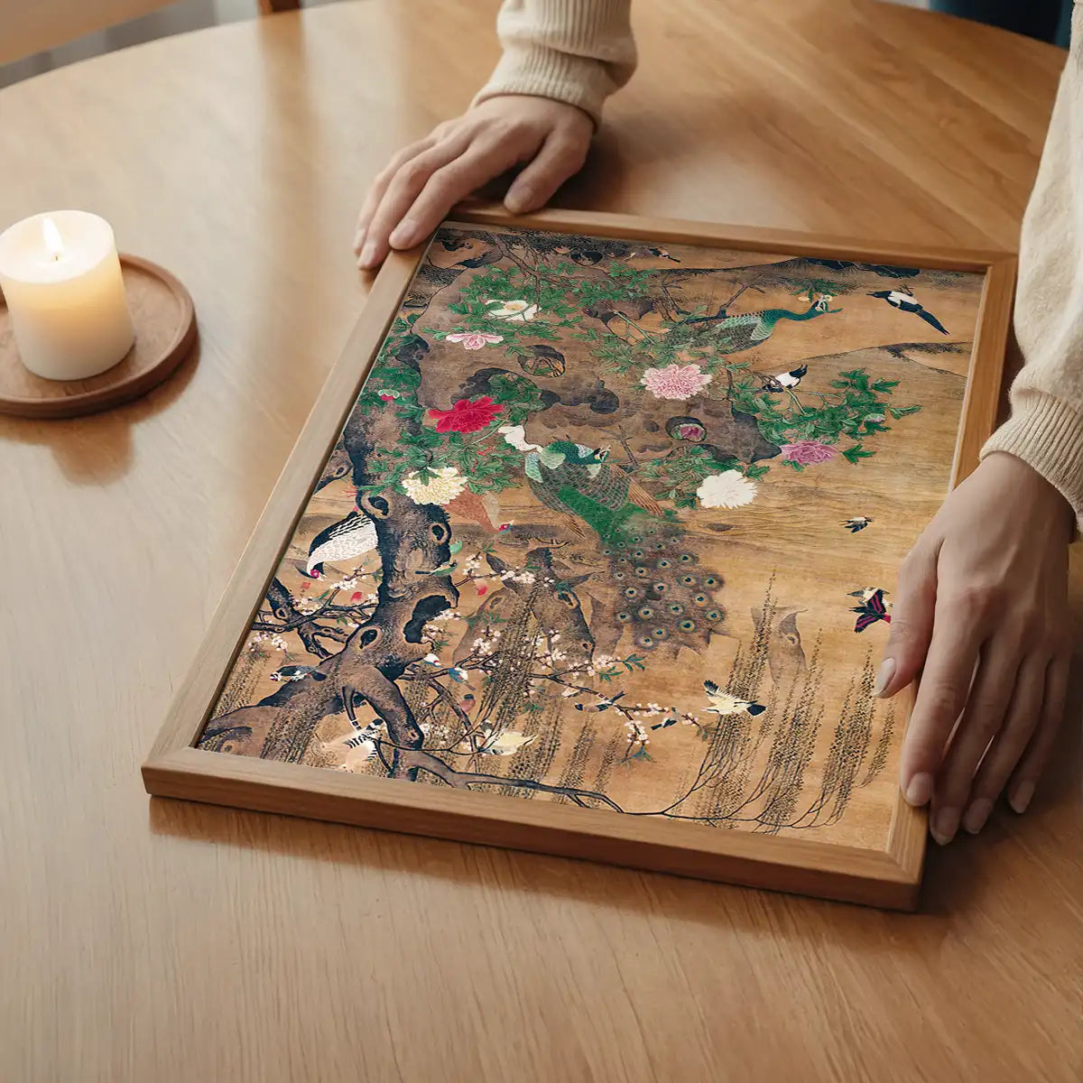 Birds and flowers vintage painting by Yin Hong