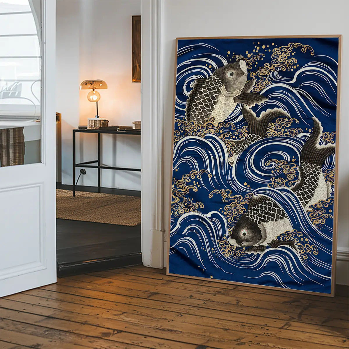 Fukasa with Carp in Waves