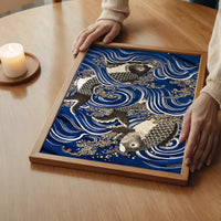 Fukasa with Carp in Waves