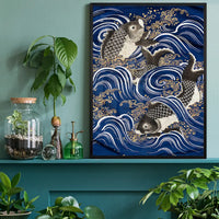 Fukasa with Carp in Waves