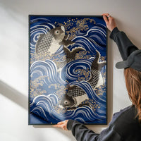 Fukasa with Carp in Waves