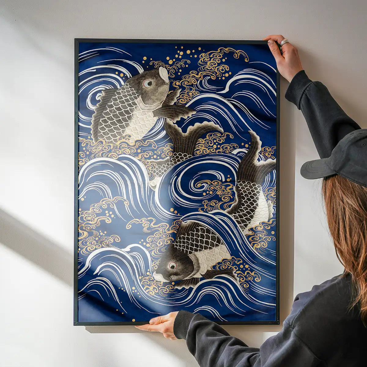 Fukasa with Carp in Waves