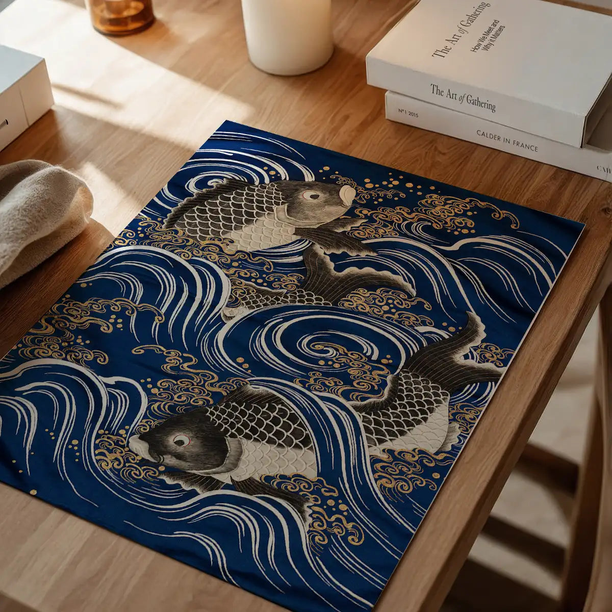 Fukasa with Carp in Waves
