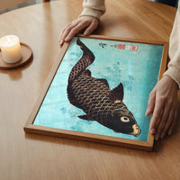 Koi Carp Japanese fish illustration by Keisai Eisen