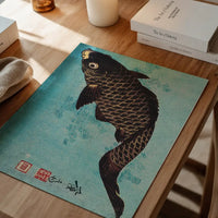 Koi Carp Japanese fish illustration by Keisai Eisen