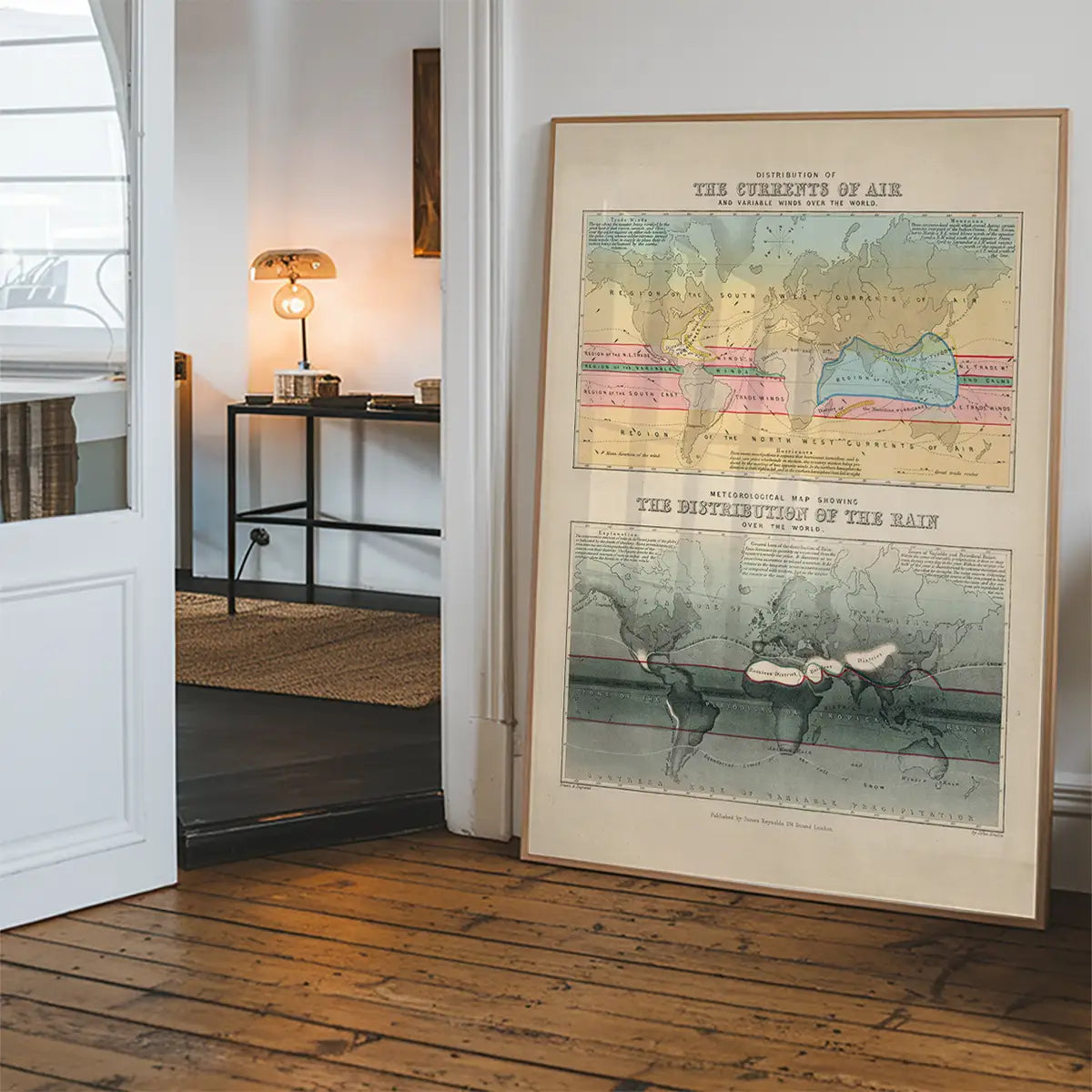Currents of air and distribution of rain art print