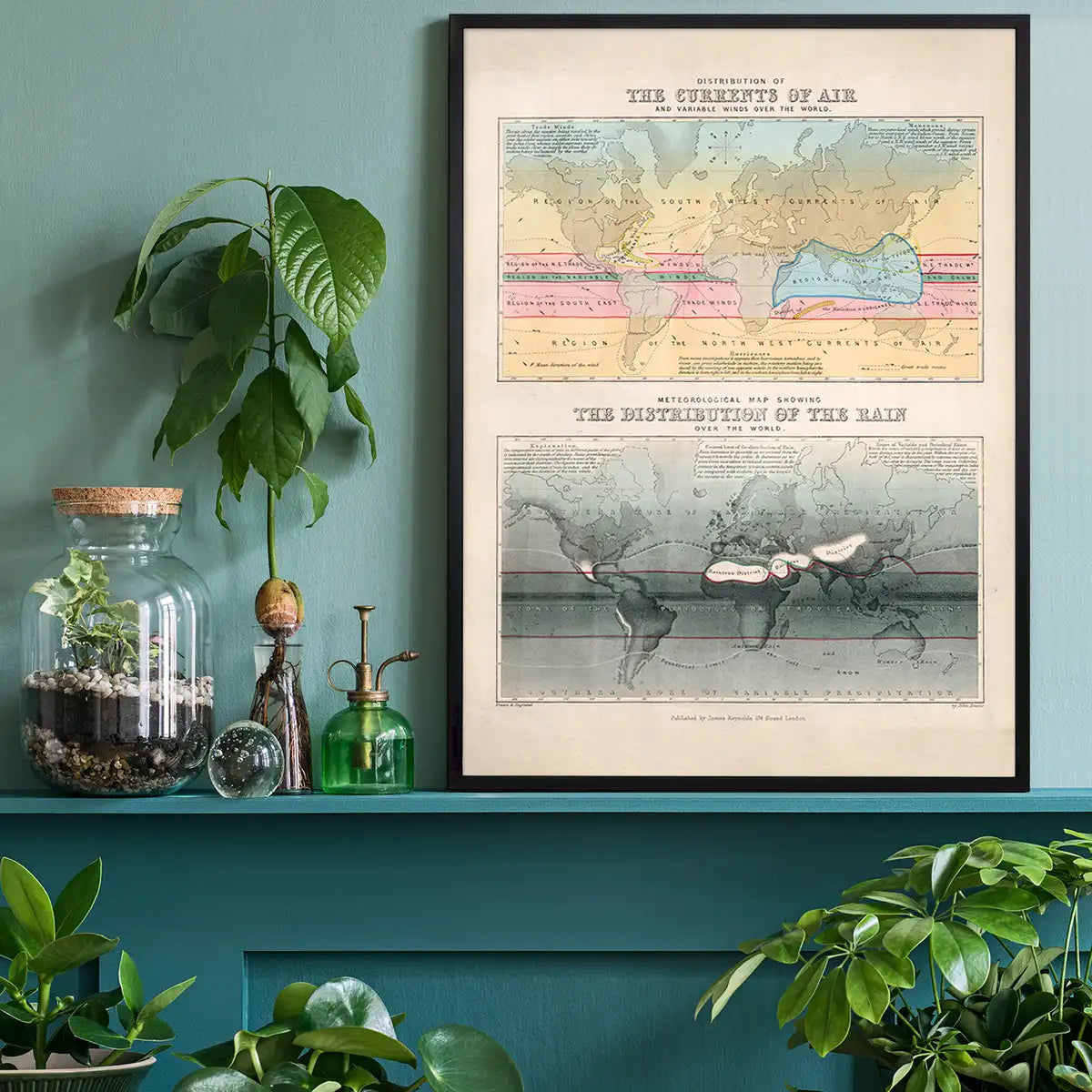 Currents of air and distribution of rain art print