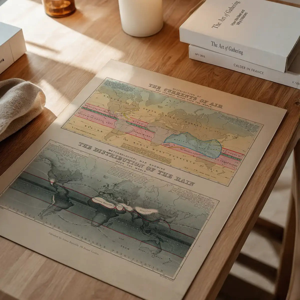 Currents of air and distribution of rain art print