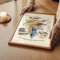 Geological map of England art print