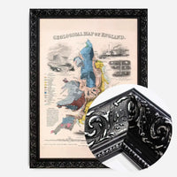 Geological map of England art print