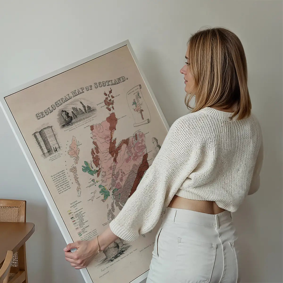 Geological map of Scotland art print