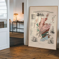 Geological map of Scotland art print