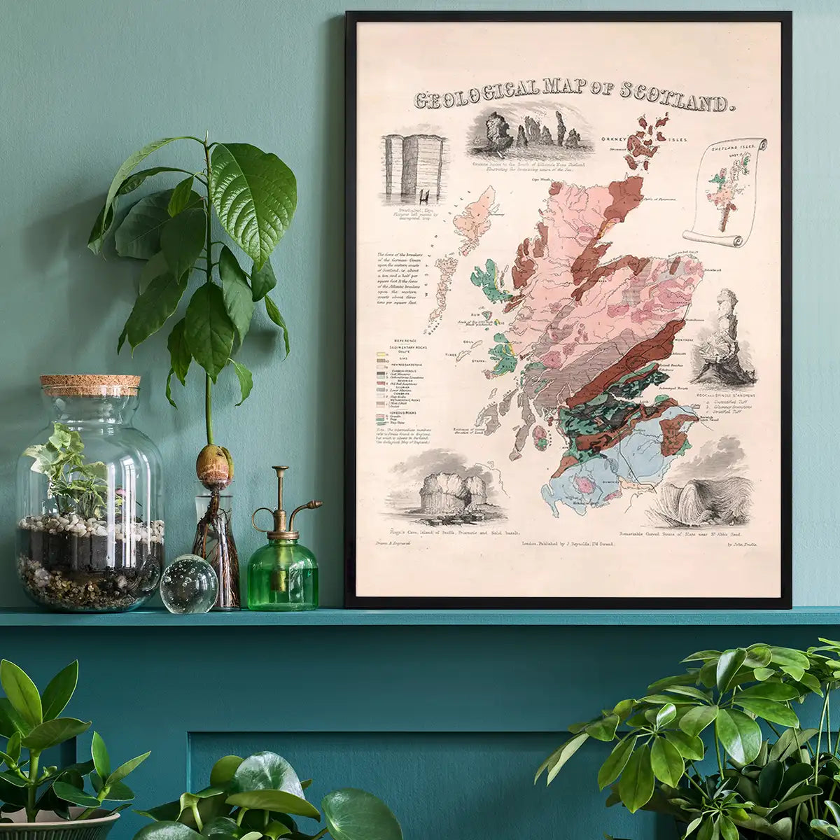 Geological map of Scotland art print