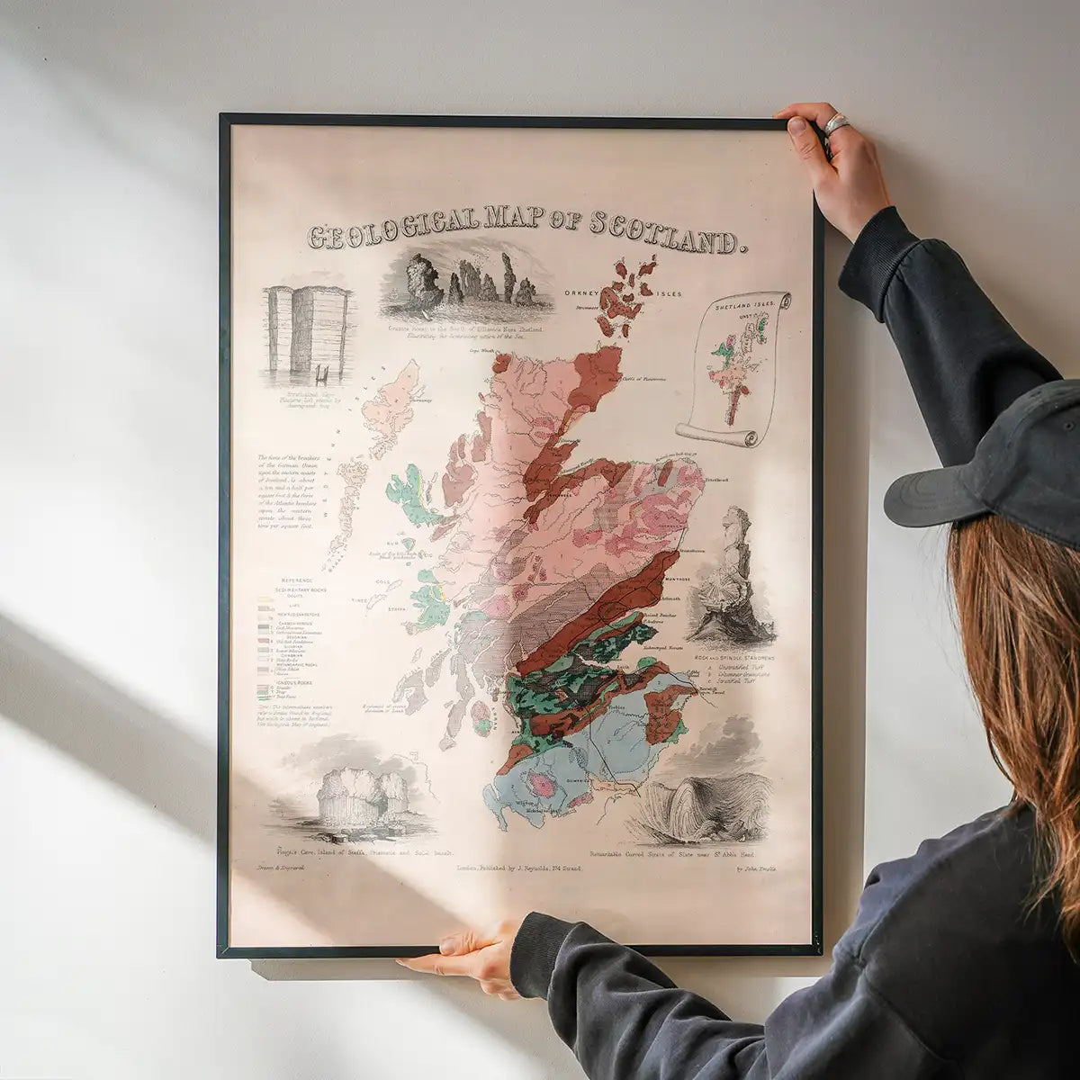 Geological map of Scotland art print