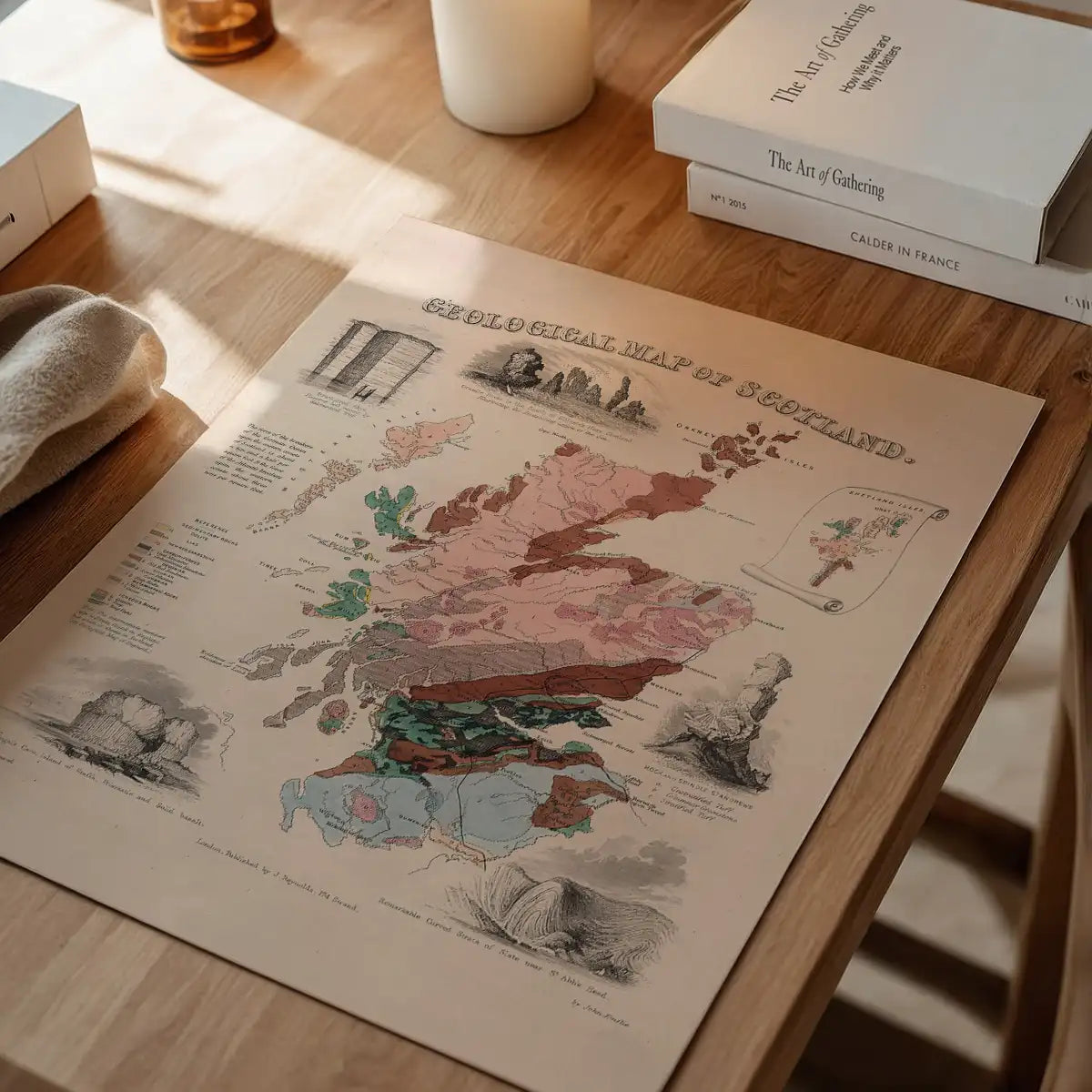 Geological map of Scotland art print