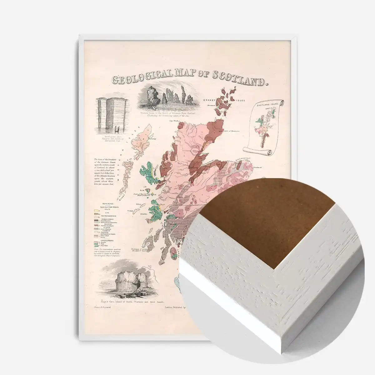 Geological map of Scotland art print