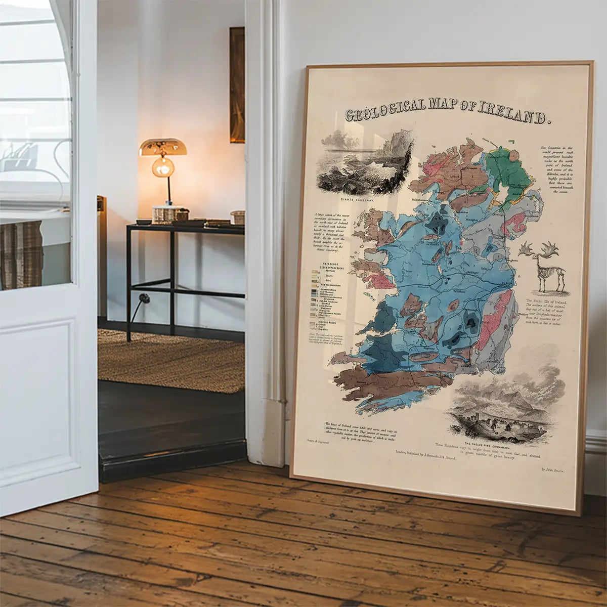 Geological map of Ireland art print