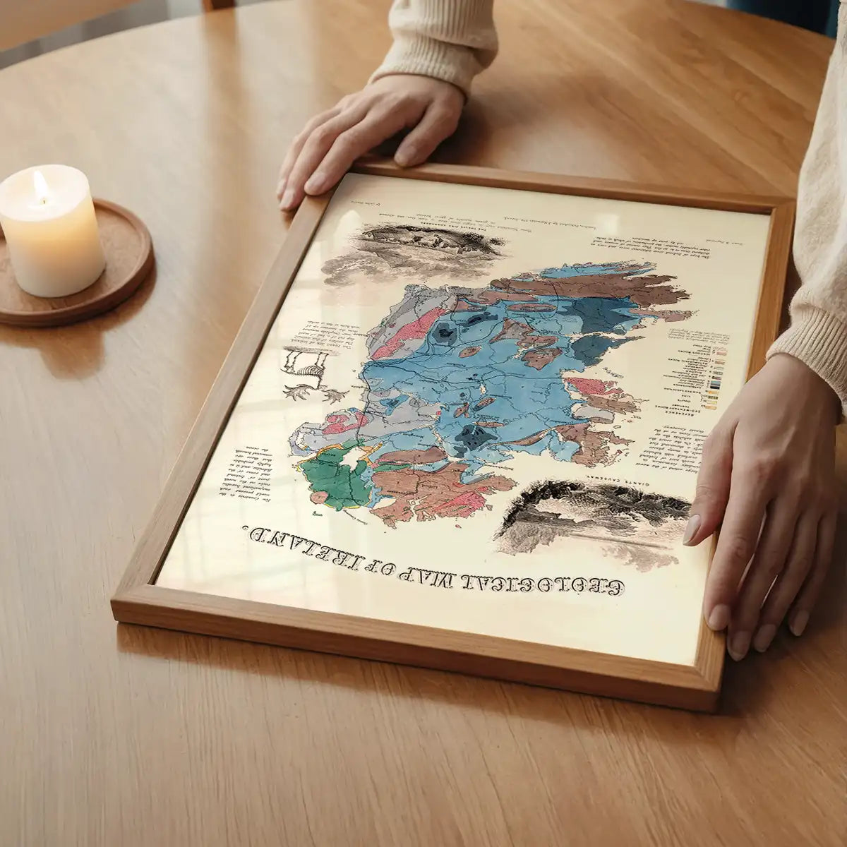 Geological map of Ireland art print
