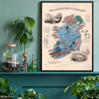 Geological map of Ireland art print