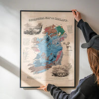 Geological map of Ireland art print