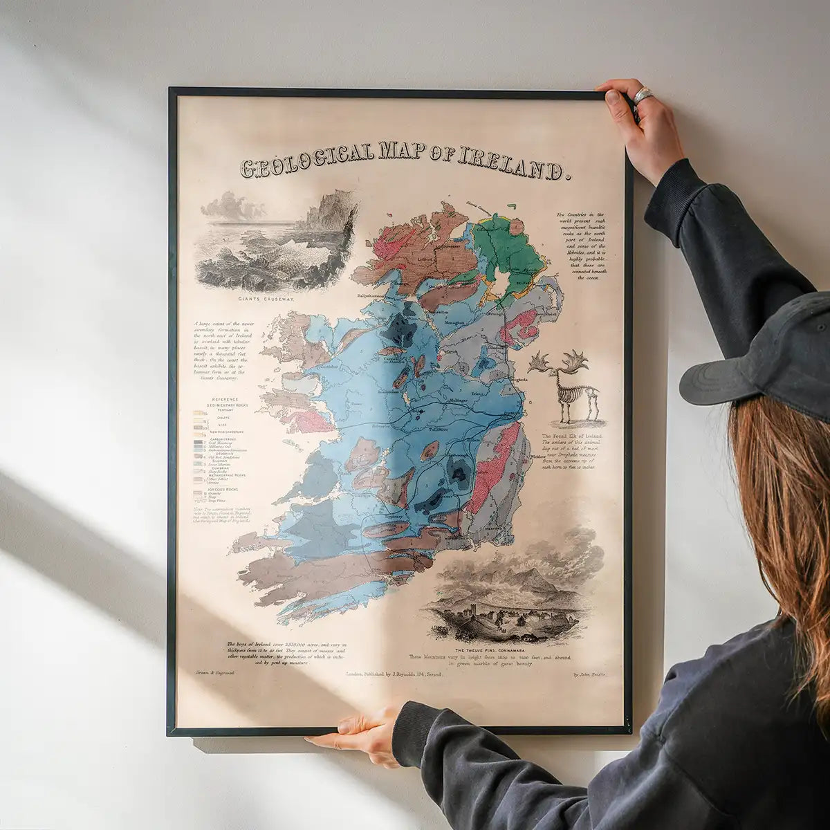 Geological map of Ireland art print