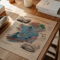 Geological map of Ireland art print