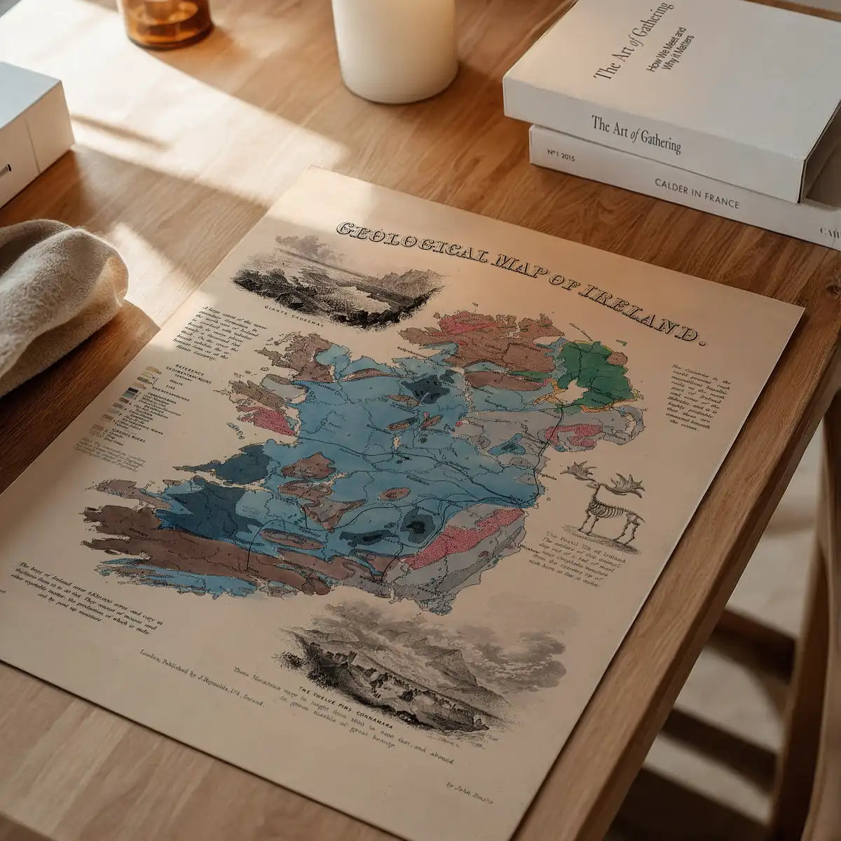 Geological map of Ireland art print