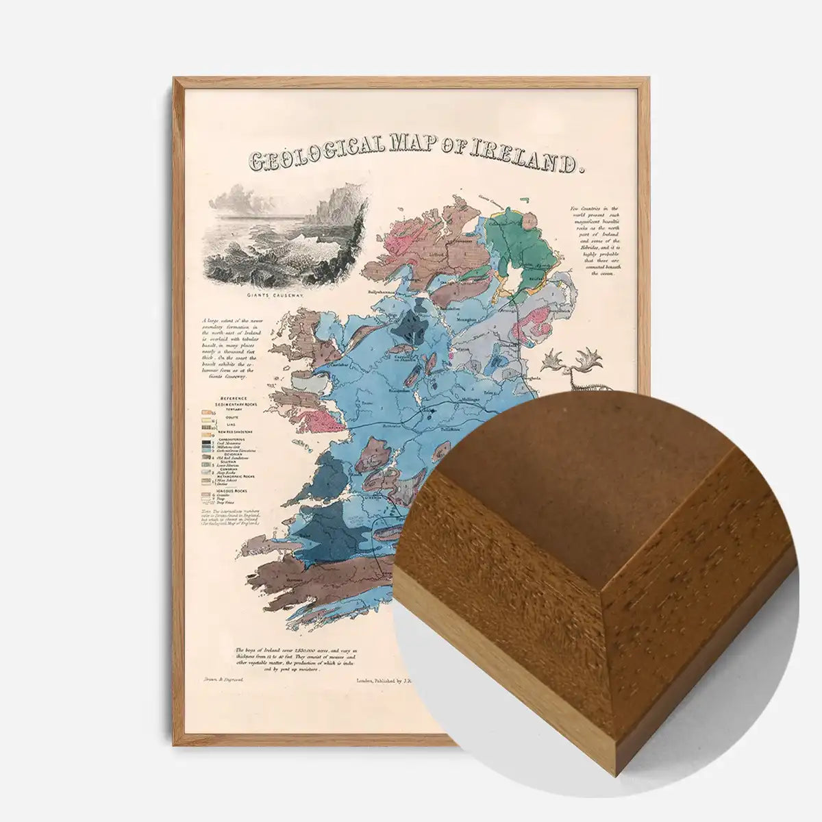 Geological map of Ireland art print