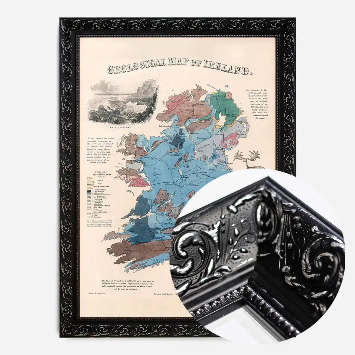 Geological map of Ireland art print