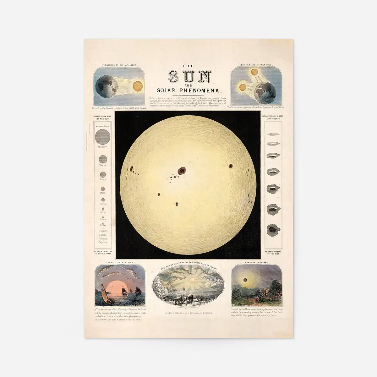 The Sun and solar phenomena art print